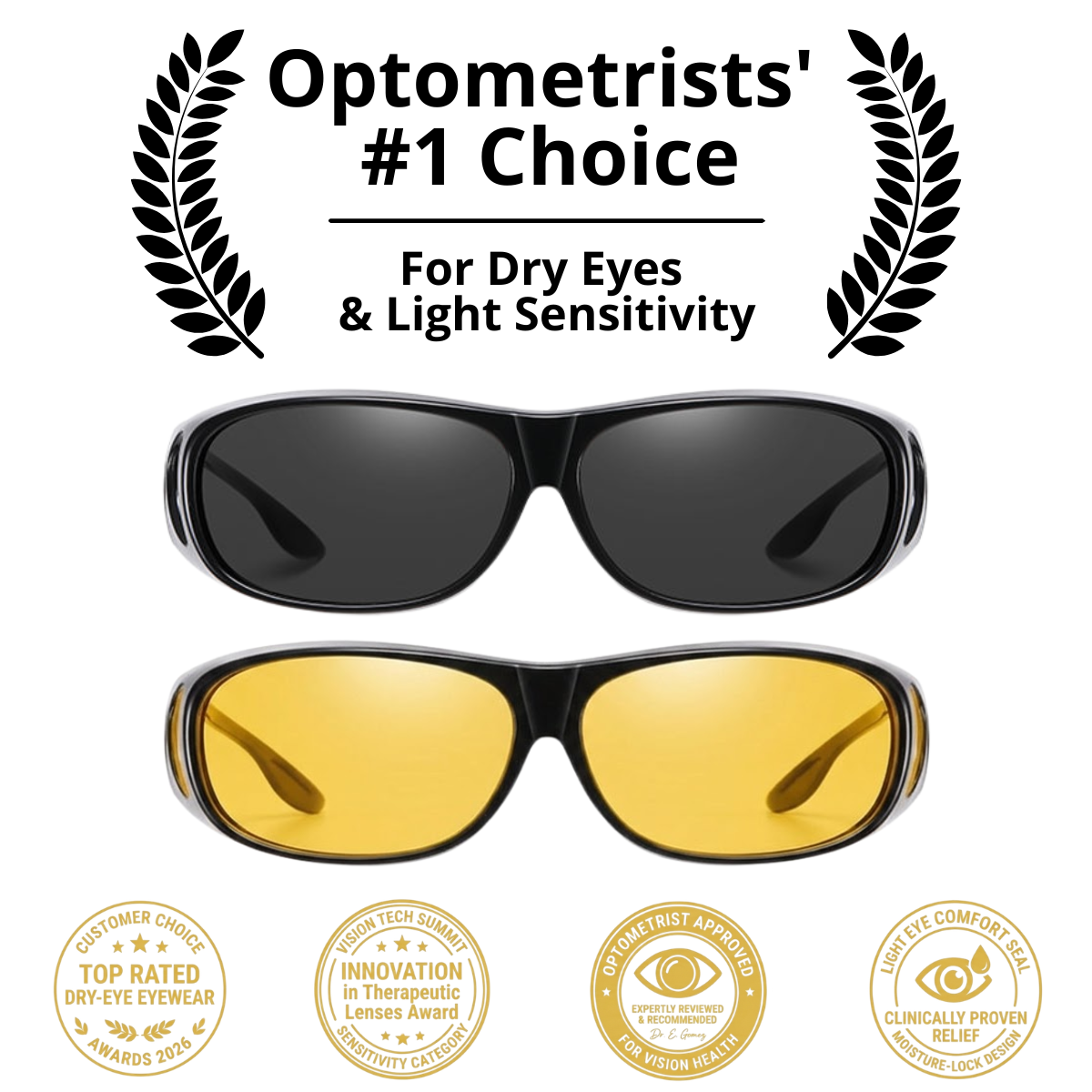 Beld™ DualShield — Dry Eye & Light Sensitivity Glasses